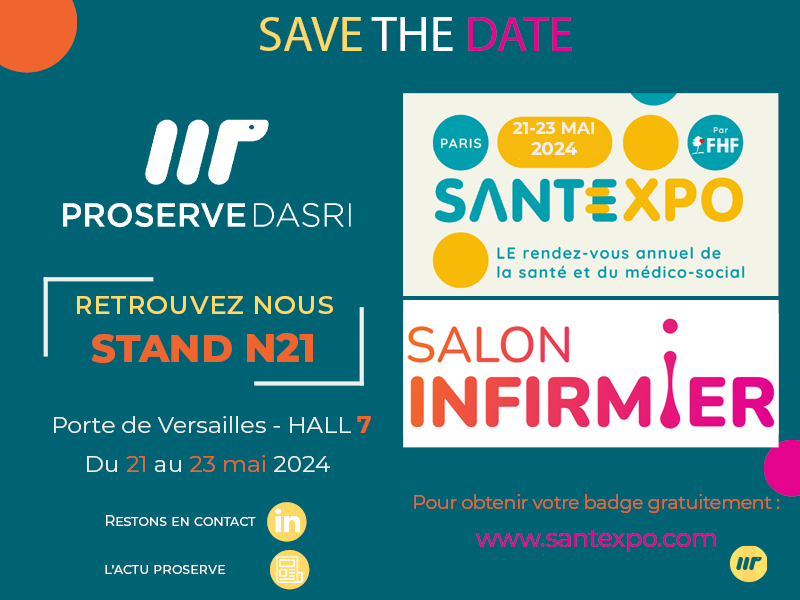 Salon Infirmier 2024 - stand N21 - Hall 7 - Proserve DASRI
