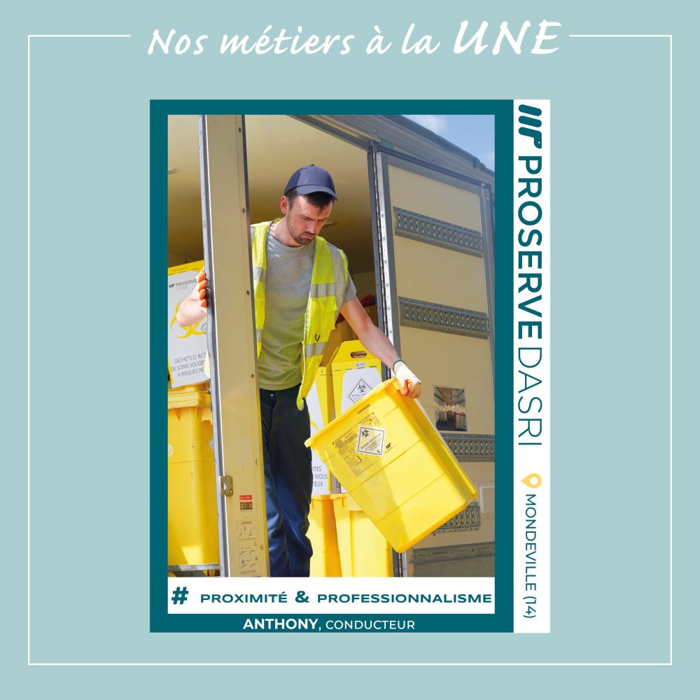Anthony, conducteur PROSERVE DASRI à Mondeville